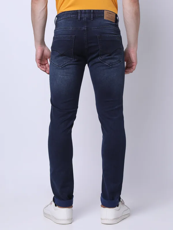 Oxemberg Men Slim Fit Solid Denim