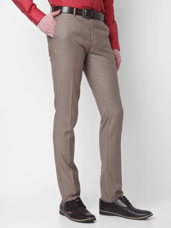 J. Hampstead Men Slim Fit Solid Formal Trouser