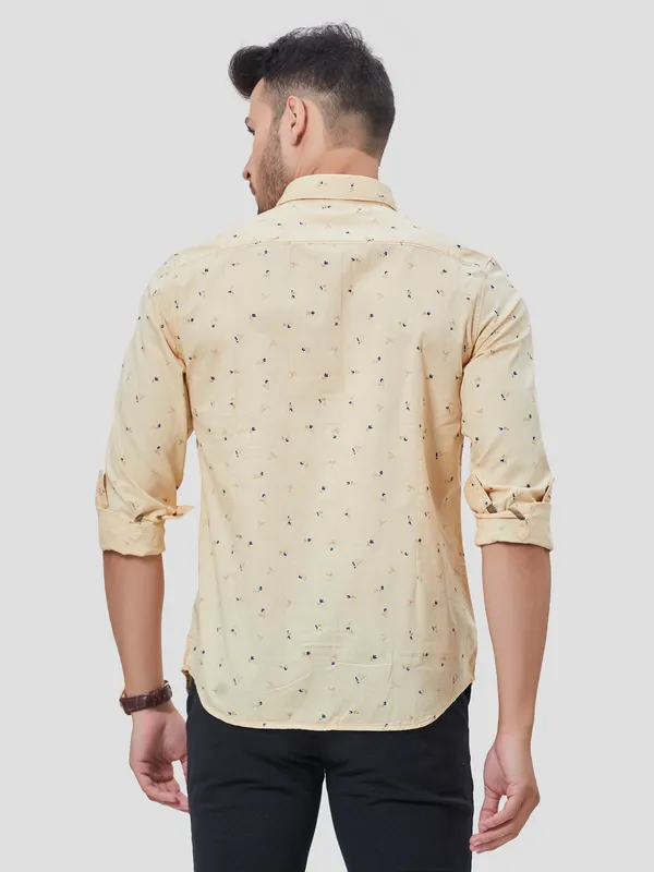 Oxemberg Men Slim Fit Printed Shirt