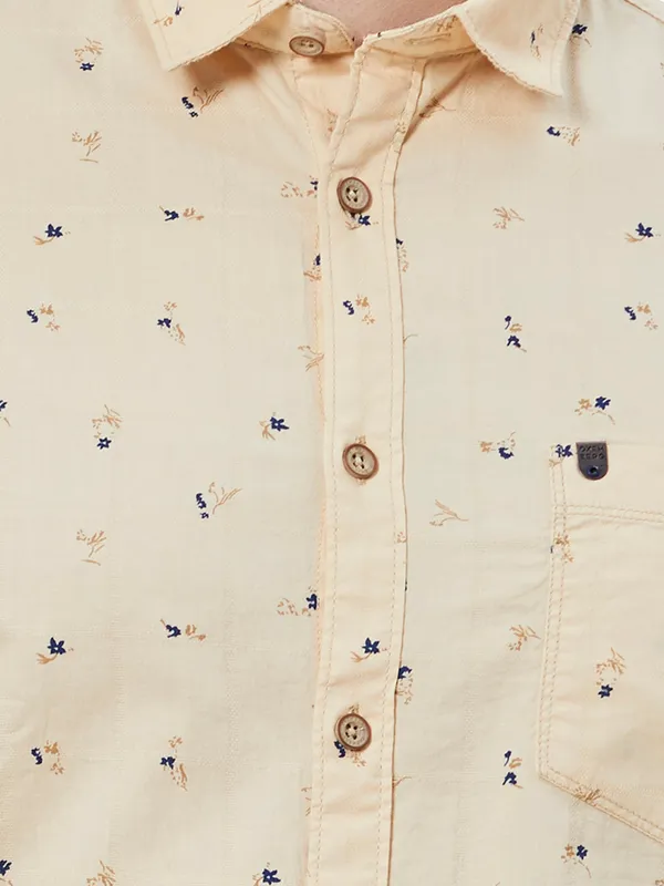 Oxemberg Men Slim Fit Printed Shirt