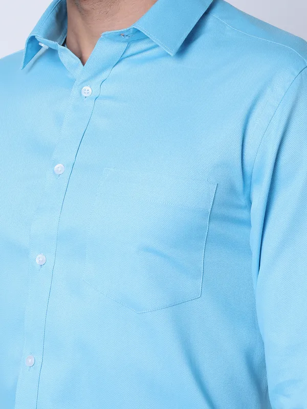 Oxemberg Men Slim Fit Dobby Shirt