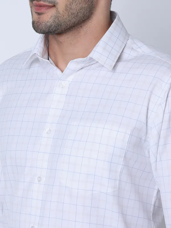 Oxemberg Men Slim Fit Checkered Formal Shirt