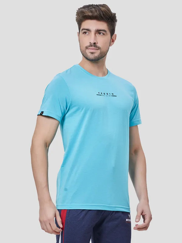 Tessio Men Regular Fit Solid T-Shirt