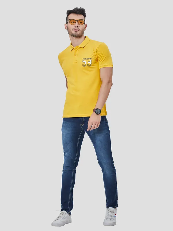 Tessio Men Regular Fit Solid T-Shirt