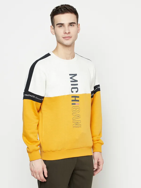 Men Mustard Sweatshirts