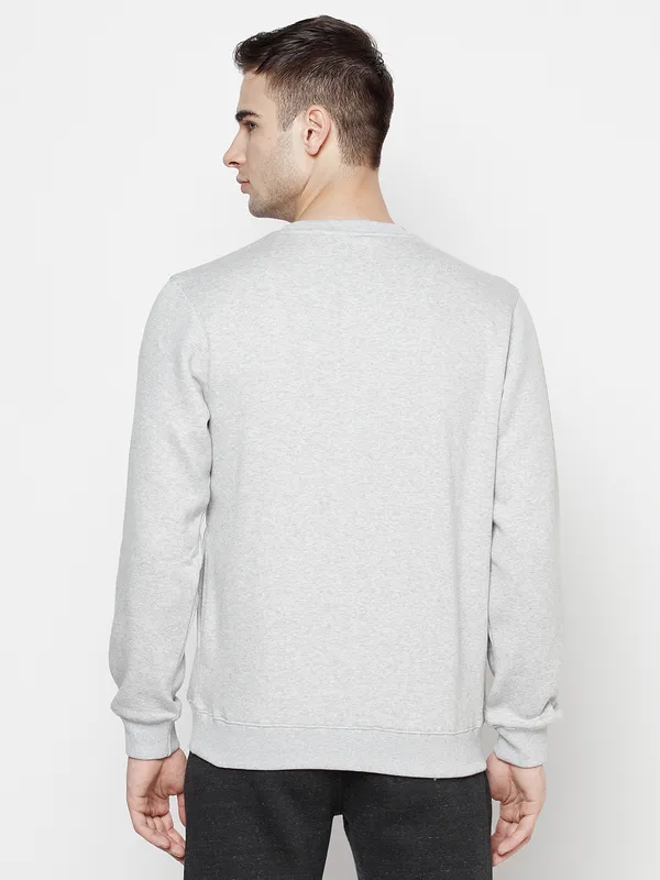 Men Grey Melange Sweatshirts