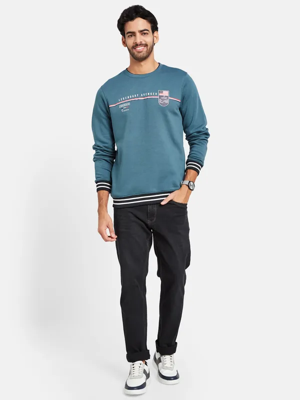 Octave Men Blue Sweatshirt