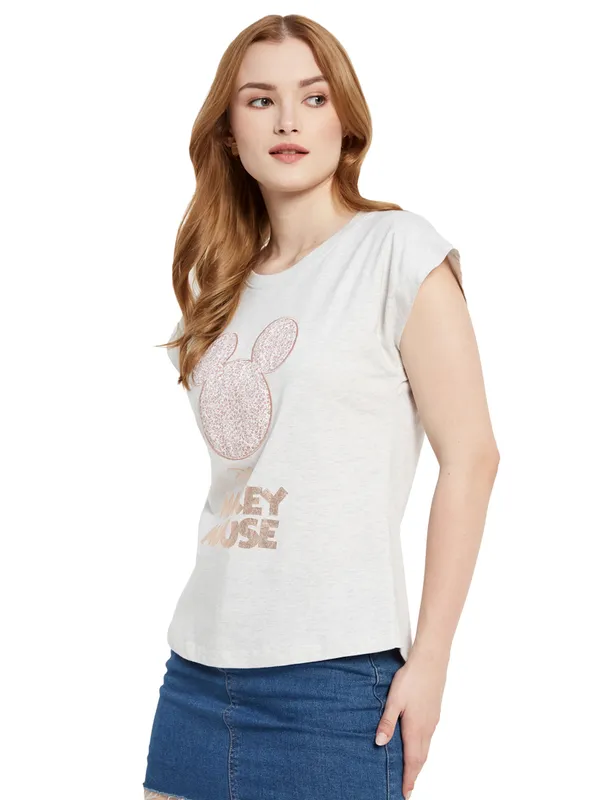 Disney Mickey Mouse Print T-shirt