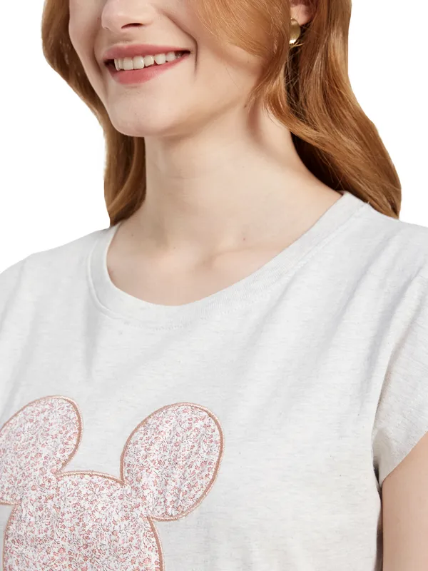 Disney Mickey Mouse Print T-shirt