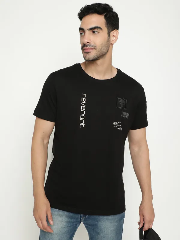 Octave Typography Printed Cotton T-shirt