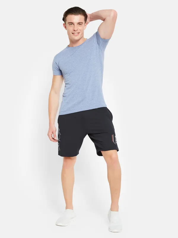 Octave Men Mid Rise Cotton Sports Shorts