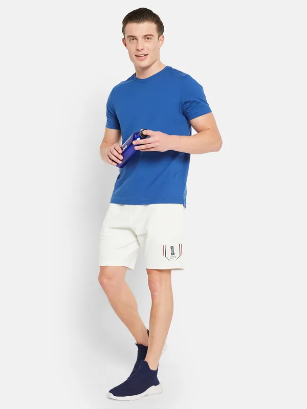 Octave Men Mid-Rise Regular Fit Cotton Sports Shorts