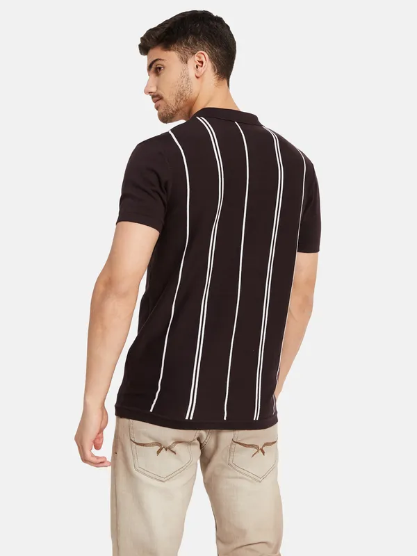 Vertical Stripes Polo T-Shirt