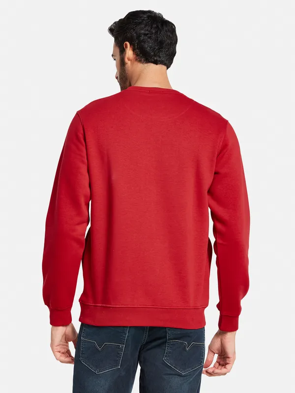 Octave Men Red Sweatshirt