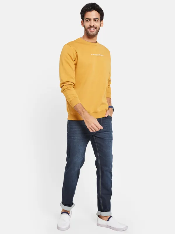 Octave Men Yellow Sweatshirt