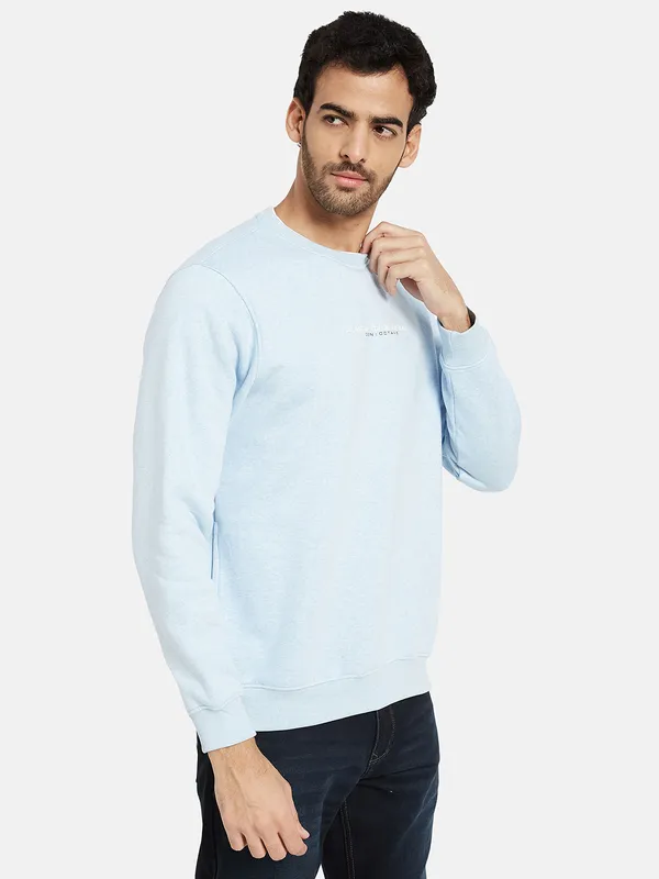 Octave Men Blue Sweatshirt