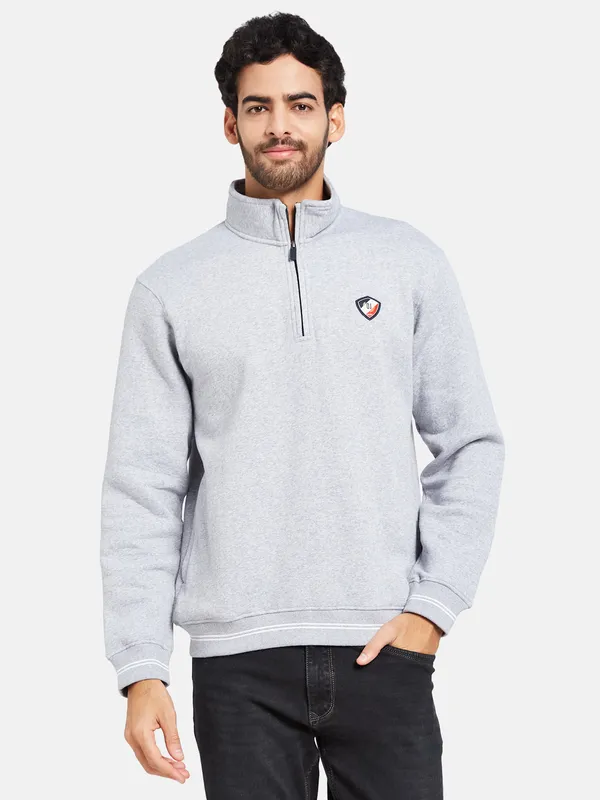 Octave Men Grey Sweatshirt