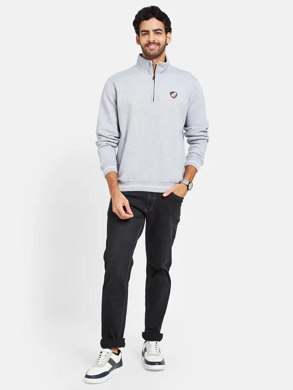 Octave Men Grey Sweatshirt