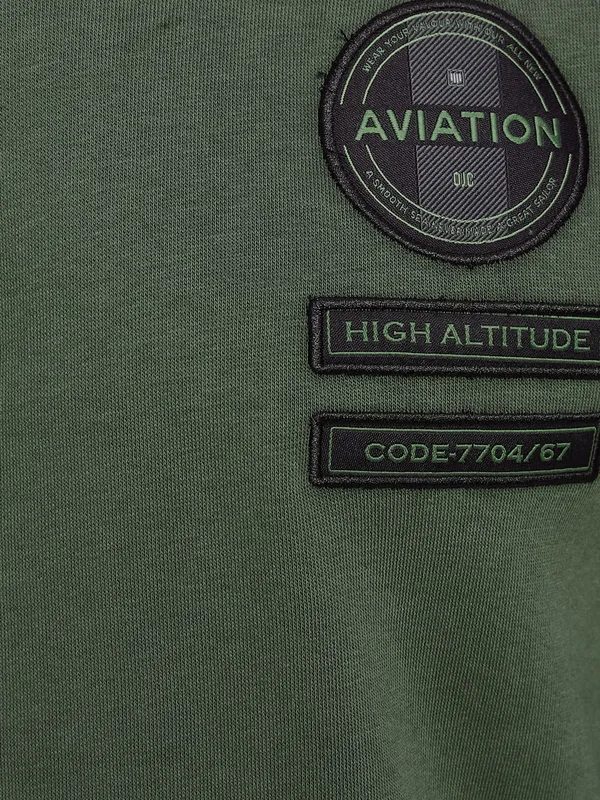 Octave Typographic Printed Fleece Sweatshirt
