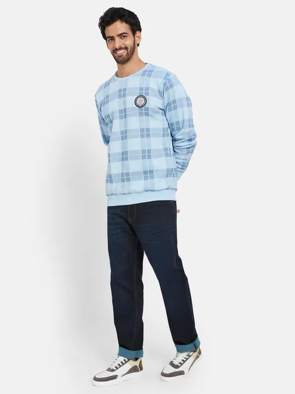 Octave Checked Fleece Pullover Sweatshirt