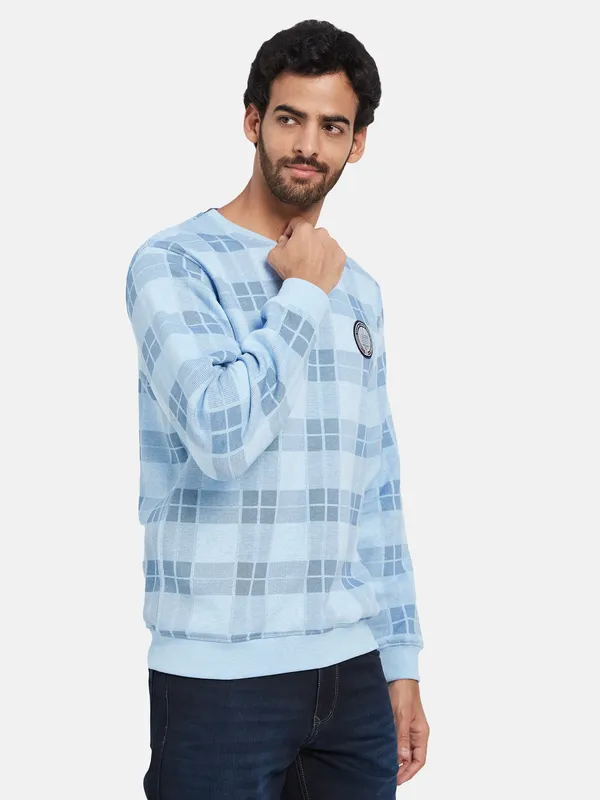 Octave Checked Fleece Pullover Sweatshirt