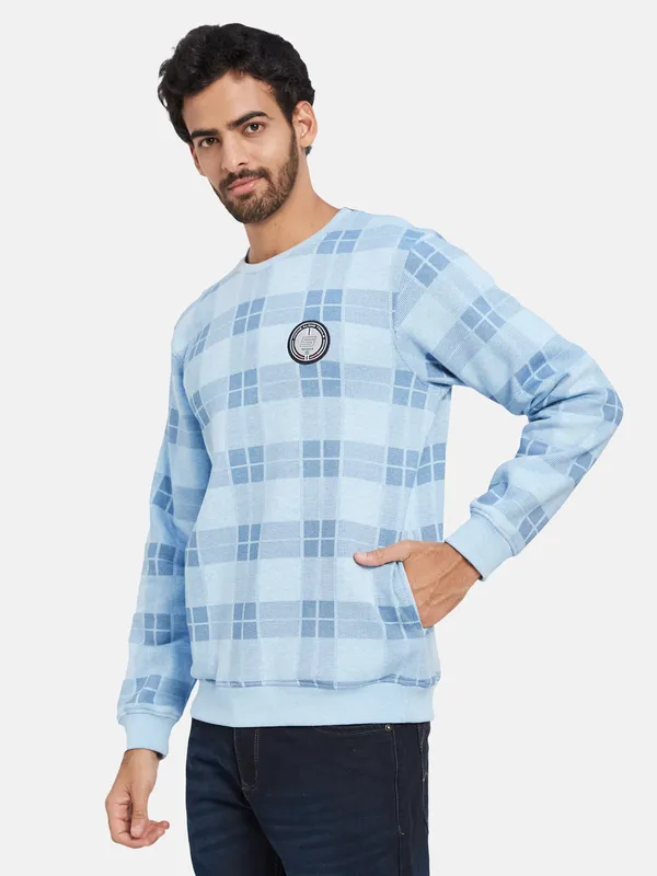 Octave Checked Fleece Pullover Sweatshirt