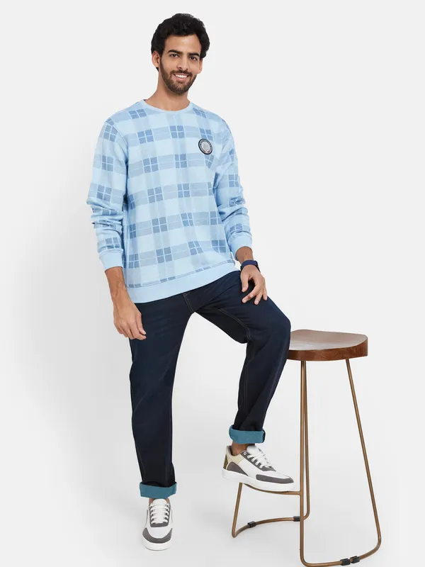 Octave Checked Fleece Pullover Sweatshirt