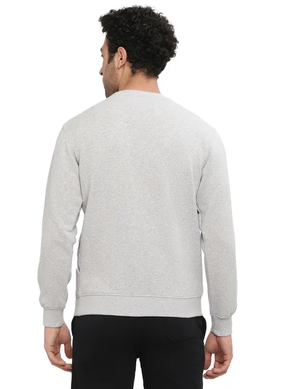 Octave Men Grey Colourblocked Sweatshirt