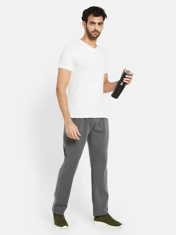 Octave Men Mid-Rise Training or Gym Fleece Track Pant