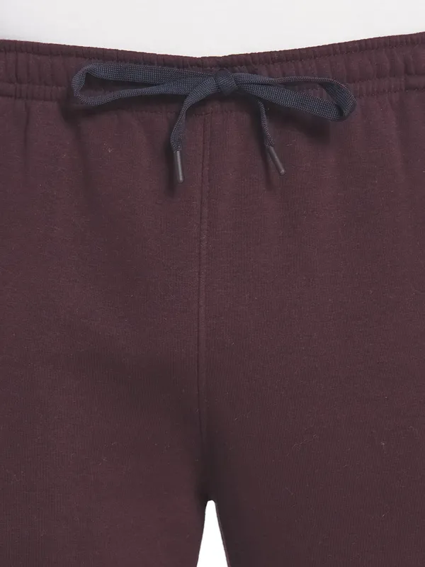 Octave Men Maroon Solid Tracksuit