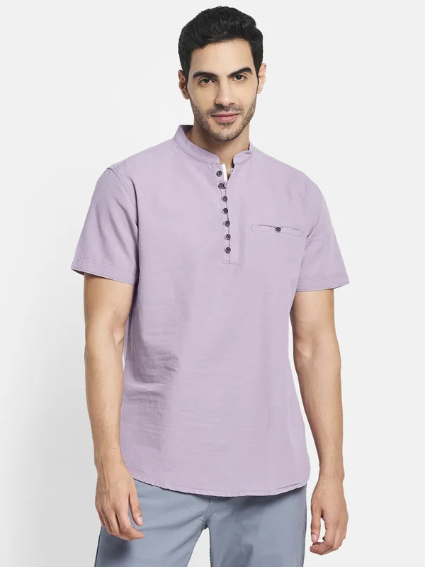 Men Purple Casual Shirt