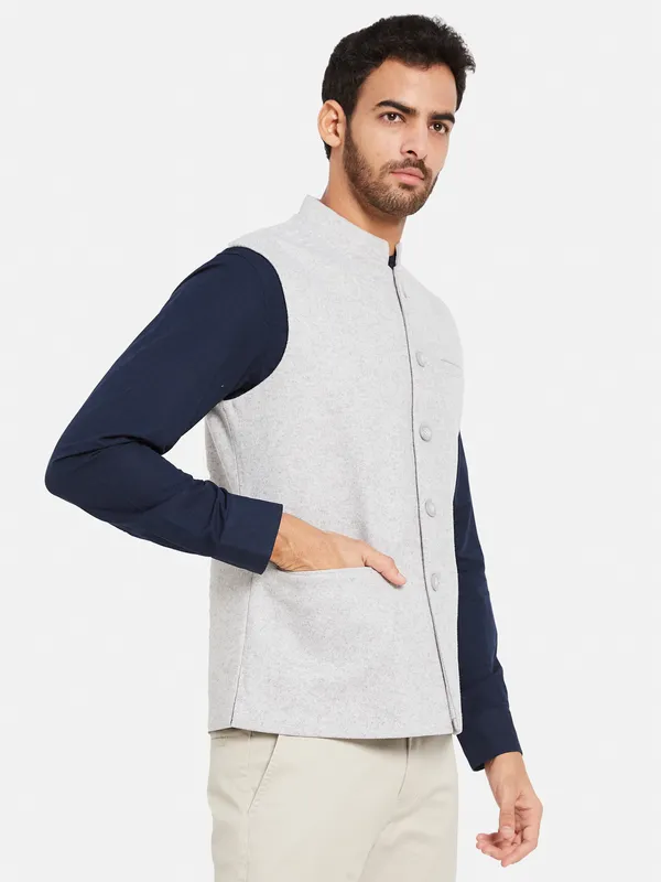 Cotton Linen Nehru Jacket