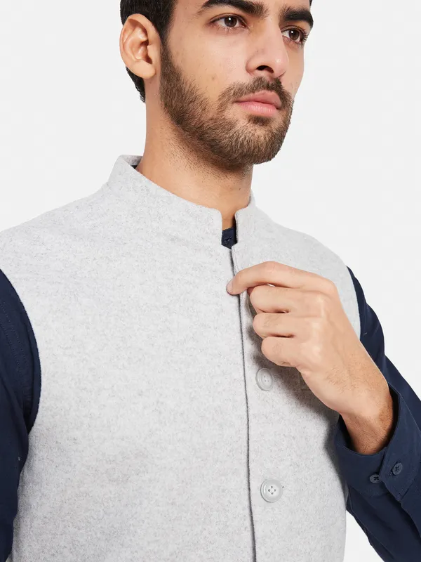 Cotton Linen Nehru Jacket