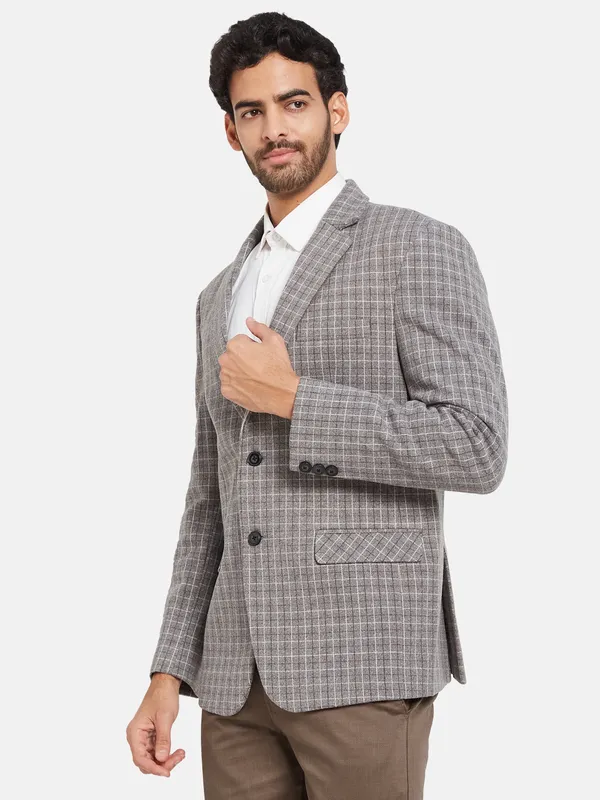 Single Breasted Notched Lapel Collar Tweede Blazer