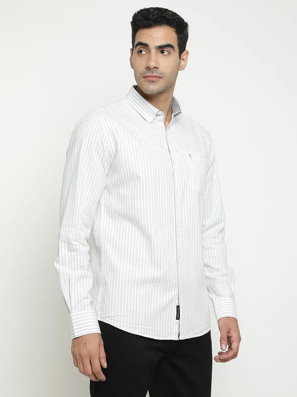 METTLE Men Blue Opaque Casual Shirt