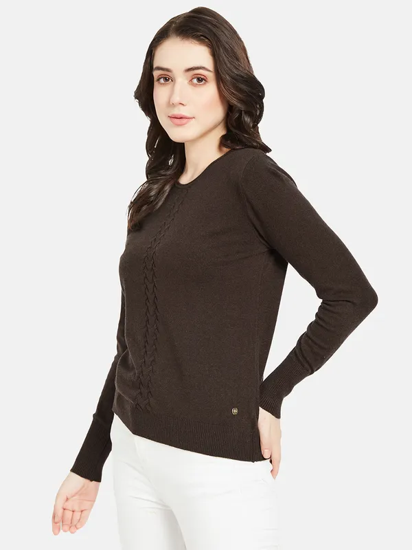 METTLE Women Brown Pullover