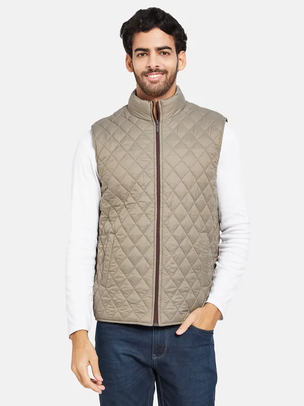 METTLE Men Maroon Woven Jacket