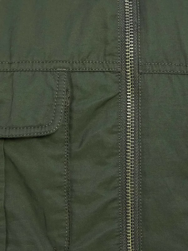 METTLE Mock Collar Sleeveless Open Front Jacket