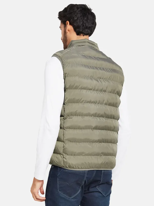 METTLE Men Olive Green Woven Jacket