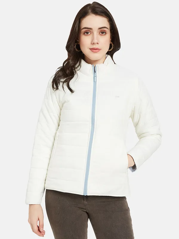 METTLE Women Blue Puffer Jacket