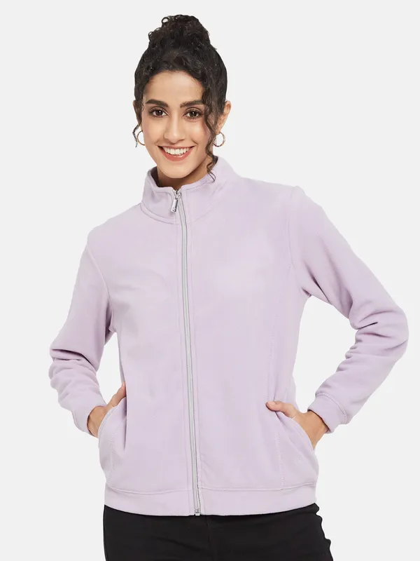 METTLE Women Purple Sweatshirt