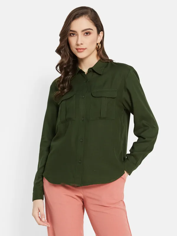 Plain Shirt with Cargo Pockets