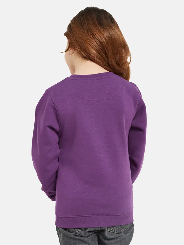 METTLE Girls Purple Sweatshirt
