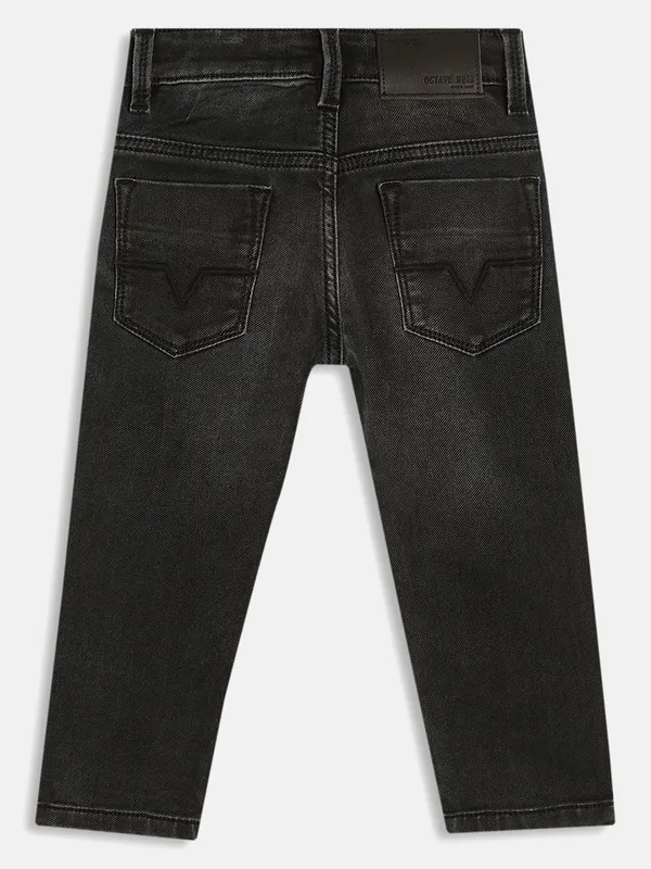 Octave Boys Black Light Fade Stretchable Cotton Jeans