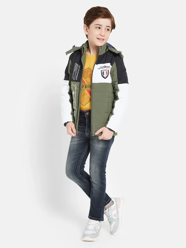 Octave Boys Navy Blue Mildly Distressed Light Fade Stretchable Jeans