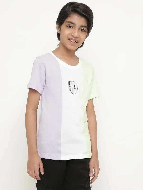 Octave Boys Colourblocked Casual T-shirt