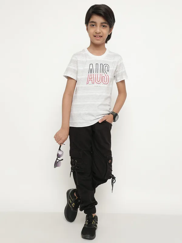 Octave Boys Typography Printed Cotton T-Shirt