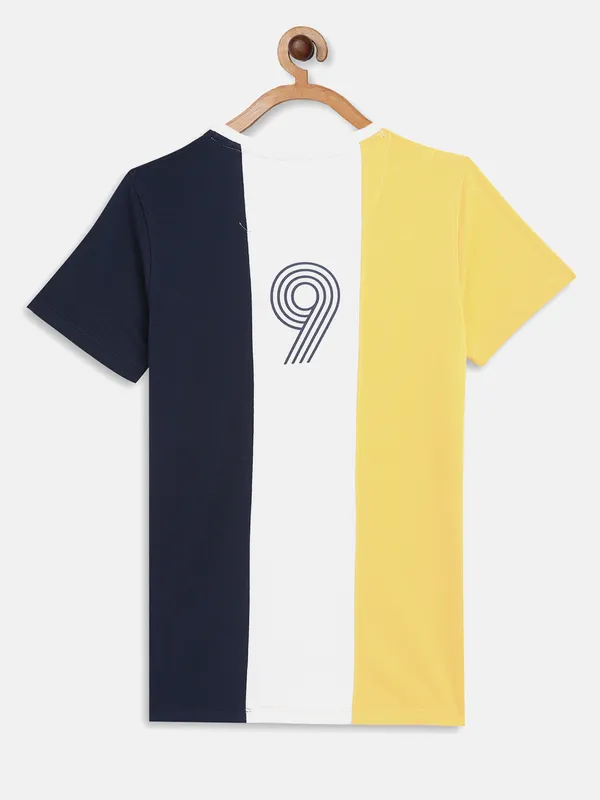 Octave Boys Yellow Colourblocked T-shirt