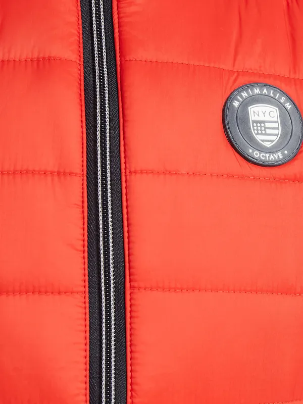 Octave Boys Red Colourblocked Padded Jacket