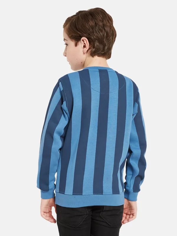 Octave Boys Blue Printed Sweatshirt